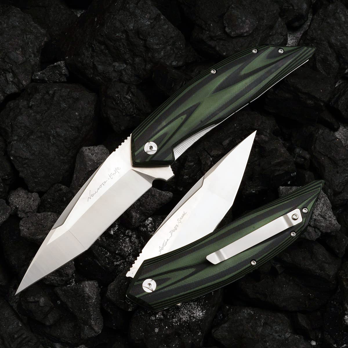 3.8 Inch Outdoor Survival Tactical  Folding Pocket Knives, DC53 Steel, G10 Handle