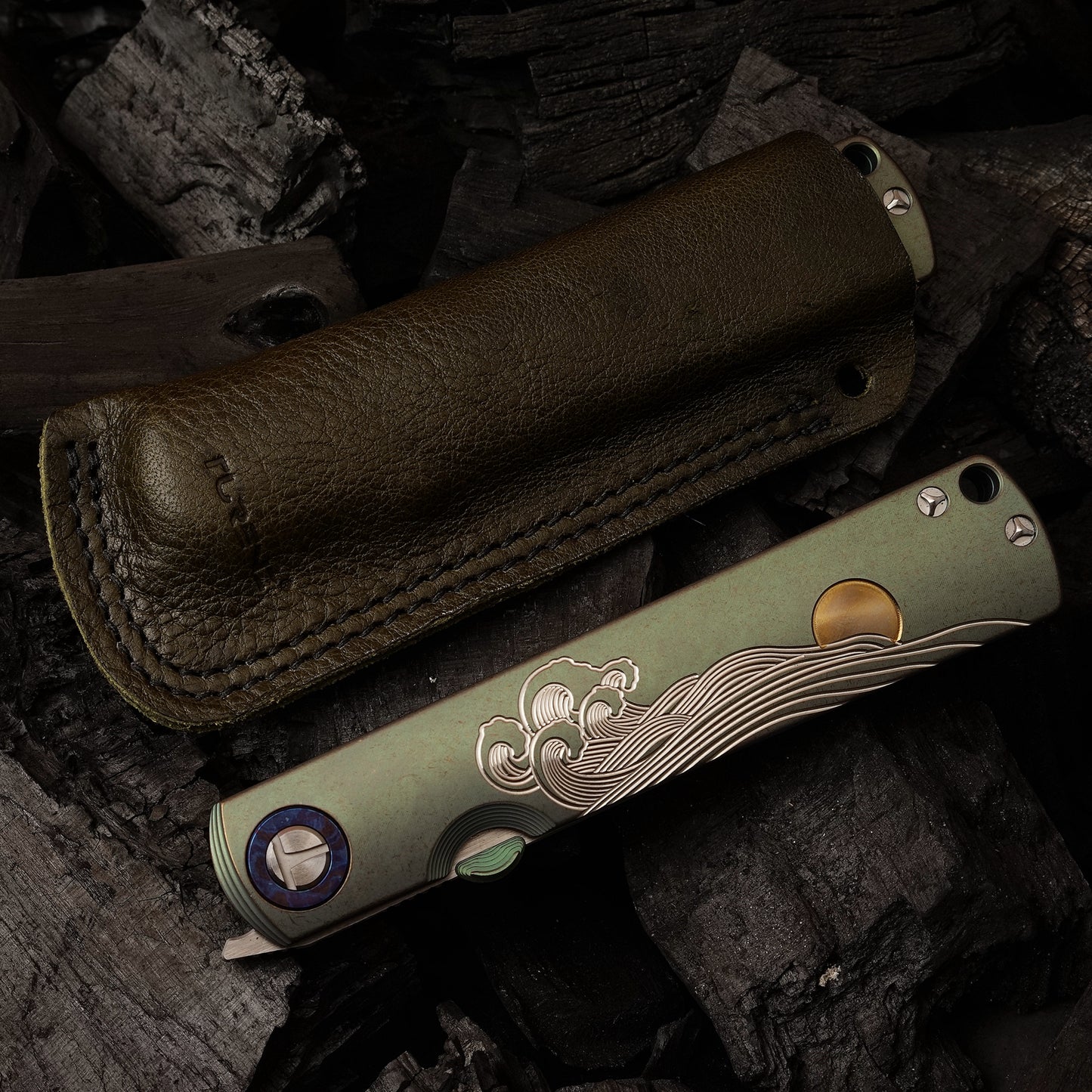 Multipurpose Folding Pocket Knife,CPM-S35VN Powder Steel, TC4 Titanium Alloy Handle