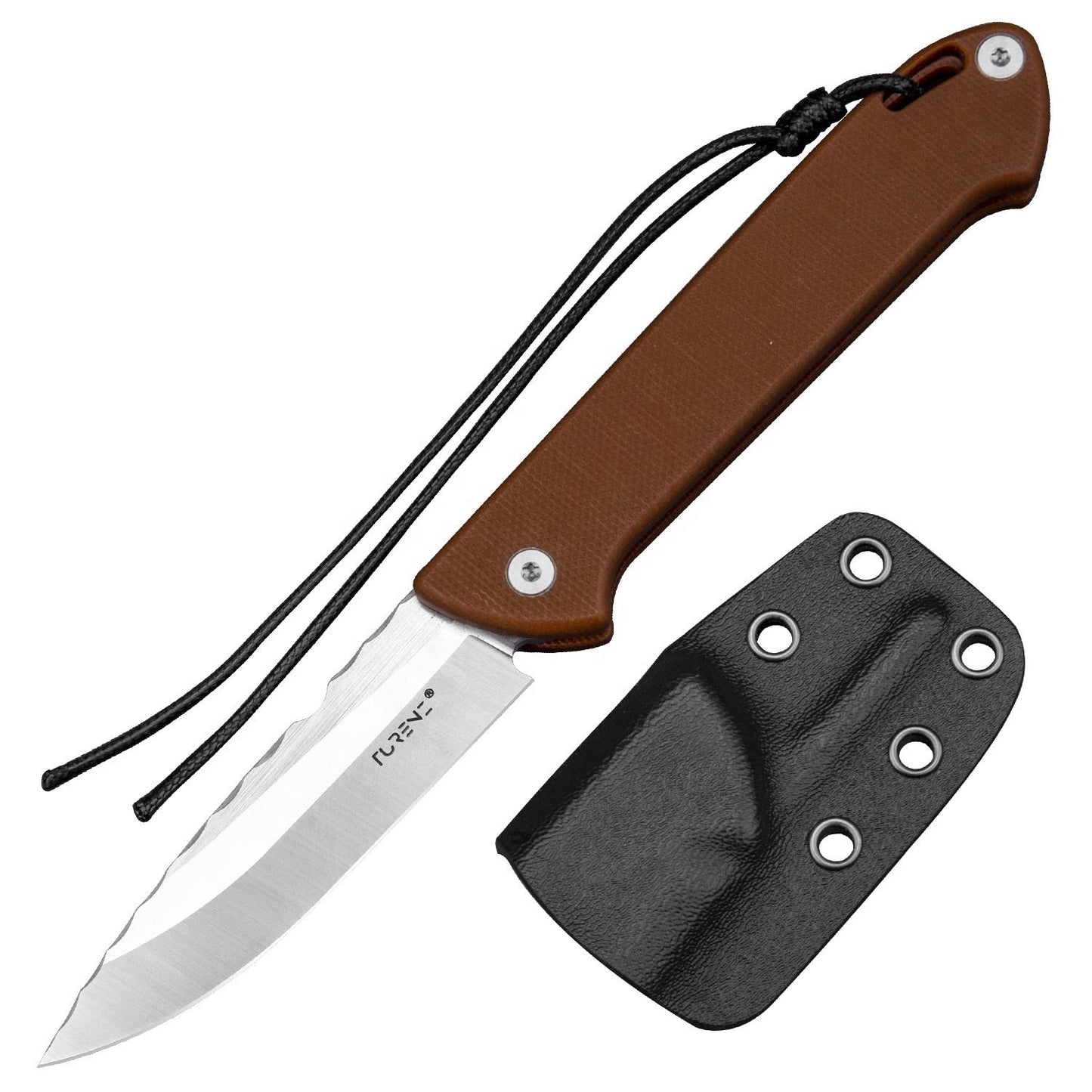 3.1 in Edc Folding Pocket Knife, D2 Tool Steel Blade, Brown G10 Handle