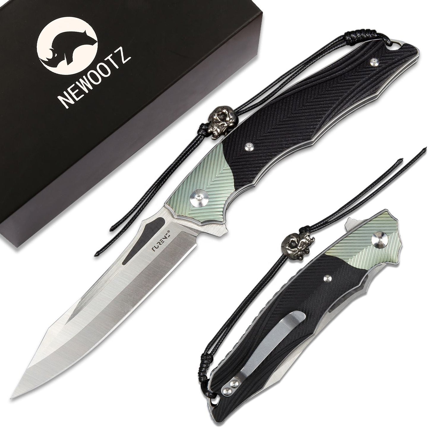 4in Handmade Folding Pocket Knife,14c28n Steel Blade,Titanium And G10 Handle,Liner Lock