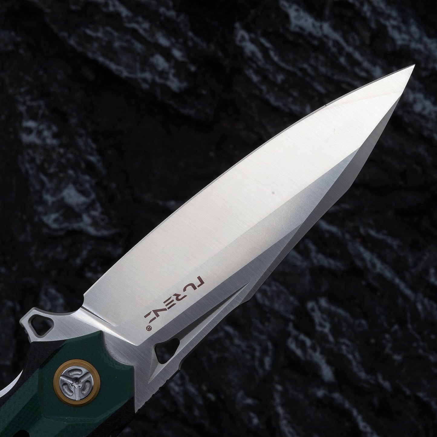 3.7 Inch Outdoors Folding Pocket Knife, VG10 Steel White Blade, G10 Handle