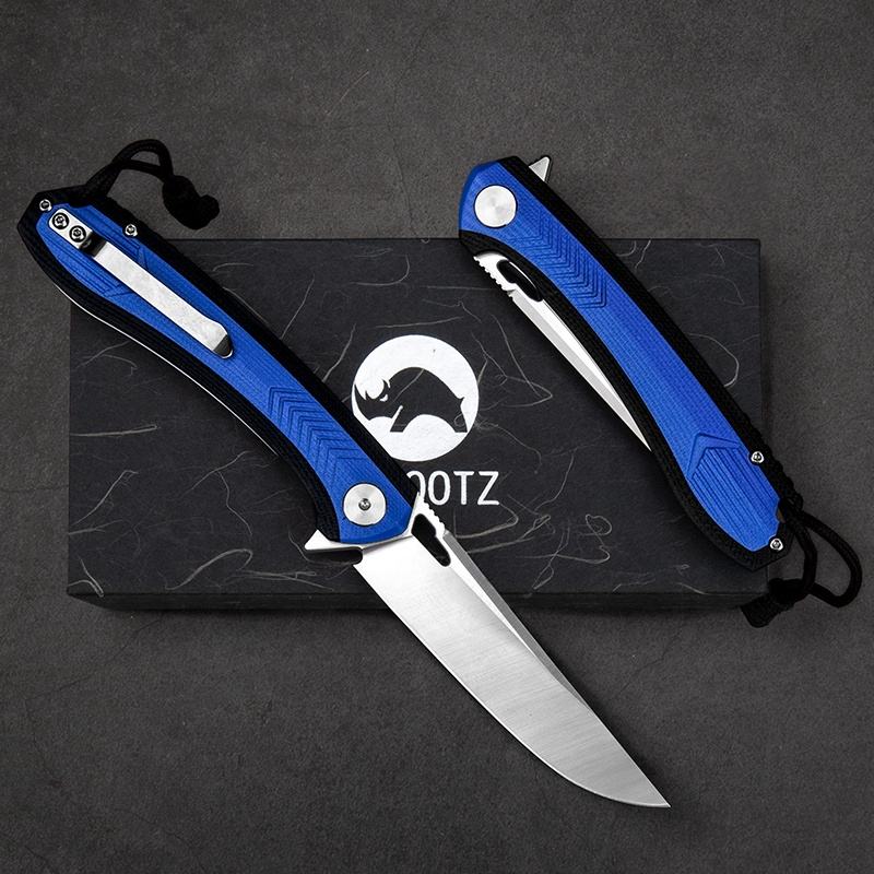 3.5in Edc Folding Pocket Knife,D2 Tool Steel Blade,G10 Handle,Liner Lock