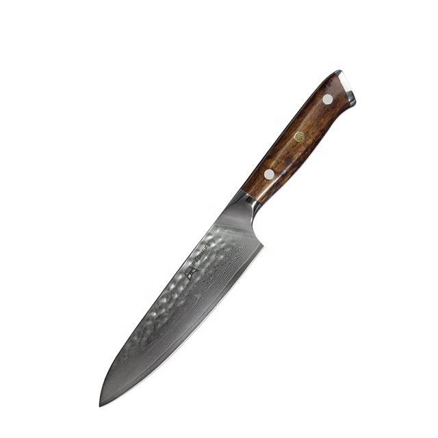 5 Inch Japanese Kitchen Paring Knife,73 Layer Damascus Steel Blade, IronWood Handle