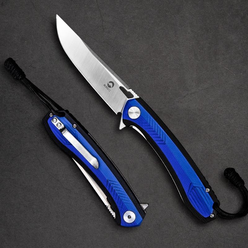 3.5in Edc Folding Pocket Knife,D2 Tool Steel Blade,G10 Handle,Liner Lock