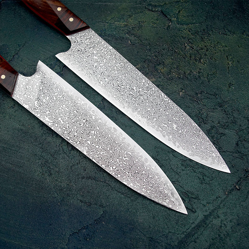 8 Inch Full Tang Damascus Steel Chef Knife,VG10 Steel Core, Bubinga wood+G10