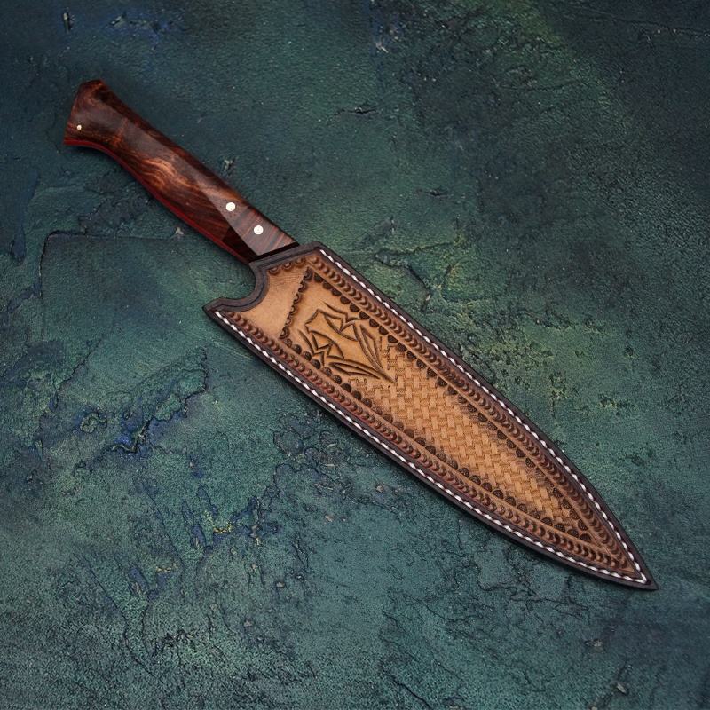 8 Inch Full Tang Damascus Steel Chef Knife,VG10 Steel Core, Bubinga wood+G10