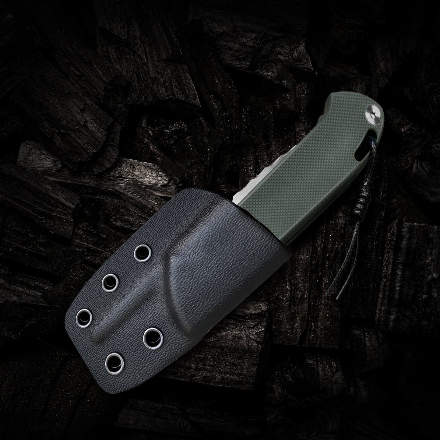 3.1 in Edc Folding Pocket Knife, D2 Tool Steel Blade, Green G10 Handle